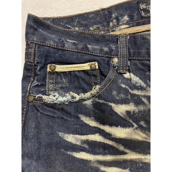 The Hertage By America Men's W38 L34 Patched Distressed Skinny Jeans Acid Wash - Picture 7 of 17